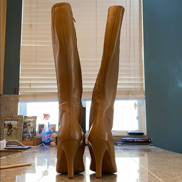 BCBG Max Azria tan leather knee high boots - Picture 3 of 5